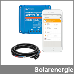 AV-Engineering GmbH & Co. KG  Victron Laderegler 75/10 BT Smartsolar App  MPPT Laderegler + Kabelsatz